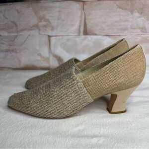 Martinez Valero Textured Tan Heels